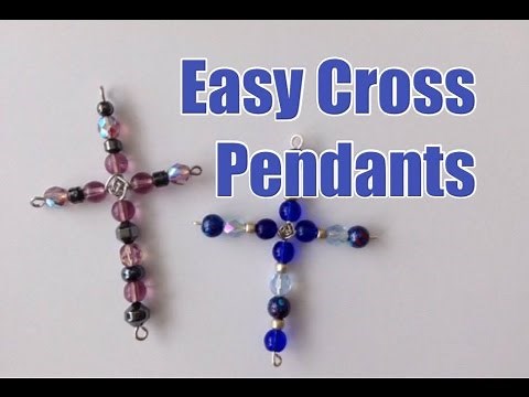 DIY Easy Beaded Cross Pendants Tutorial Inspired by Madonna