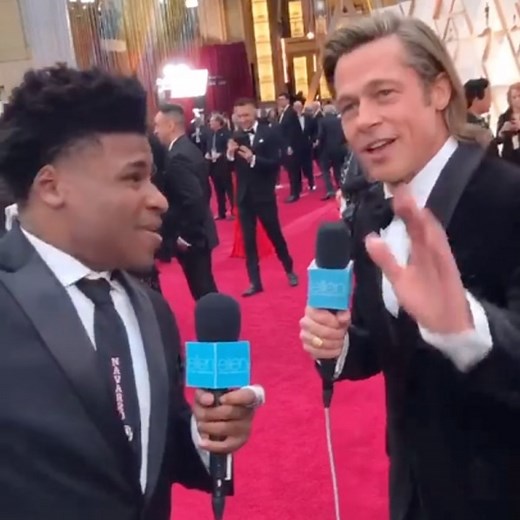 Cheer's Jerry Harris Freaking Out Over His Oscars Interview With Brad Pitt Is So Pure