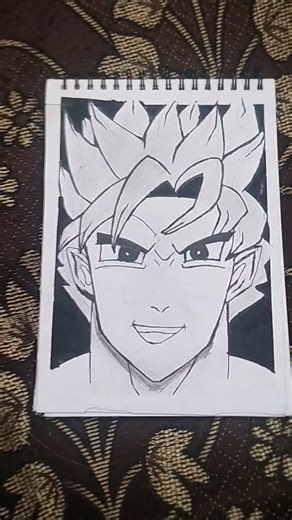 Drawing Goku 🥶☠️ #art #anime #animedrawing #drawing #dragonball #goku #songoku #shortsfeed #shorts