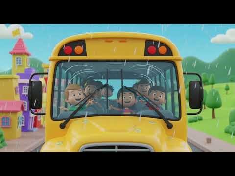 The Wheels On the Bus Driving to the Muffin's Bakery Kids Song