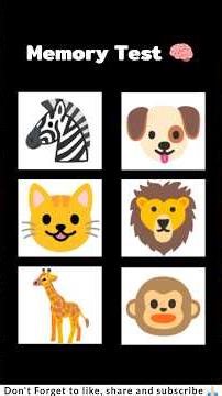 Memory Challenge 🧠 Can You Remember This? 😳