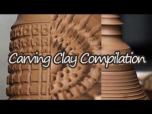 The Art of Clay Carving | Pottery Wheel & Freehand Carving Compilation