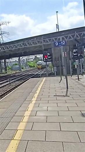 the AWC class 805 - 390 in passing through Stafford