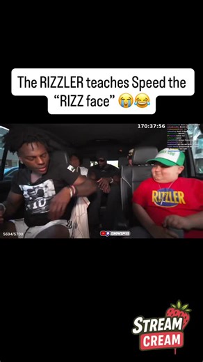 StreamCreamTv on Instagram: "The RIZZLER teaches Speed the “RIZZ face” 😭😂 #ishowspeed #speed #rizzler #viral #reels"