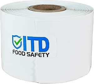 2" x 2" Dissolvable Labels, White Direct Thermal Food Safety Labels - 500 Labels/Roll LB-0908 (12)