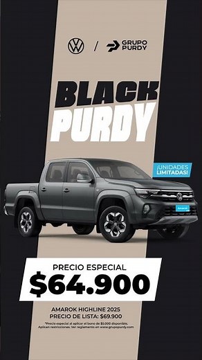 Black Purdy Volkswagen Amarok Highline