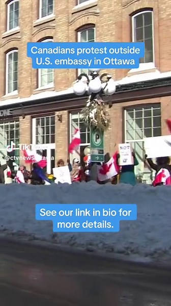 Canadians Protest Against Trump's Tariff Threats in Ottawa