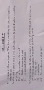 PROBABILITY Two dice are thrown together. What is the probabili... | Filo