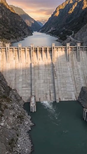 This Mega Dam Built Itself in Seconds 😳 #shorts #construction #ai