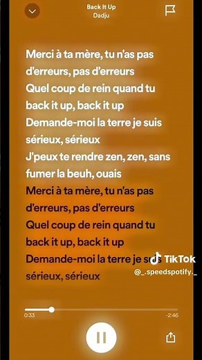 Back it up - Dadju ( speed up )