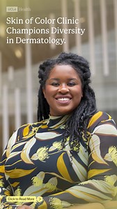 After seeing family and community members struggle with skin conditions, Caroline Opene, MD, knew she wanted to become a dermatologist. She was determined to make sure there was a hub for skin of color patients. People of all skin tones can develop the same skin conditions, but their presentation can vary depending on skin shade. Darker skin tones don’t show as much redness; rashes may be raised or a deep purple color, making inflammation less obvious. It takes a trained eye to recognize specifi