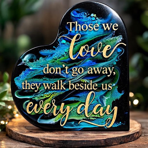 Handcrafted Memorial Heart Plaque - Etsy UK