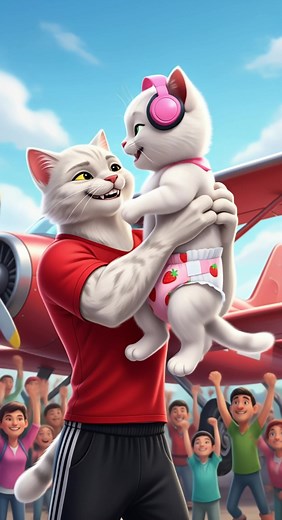 “He Drank the Potion to Save His Kitten 😱💥 | Airport Cat-tastrophe”“When a baby kitten sneaks into a suitcase and ends up flying a plane… only one cat can save her! 🛫🐱💪 #CatStory #AIanimation #FunnyShorts #EpicRescue #TikTokShorts #CatDad #tik”