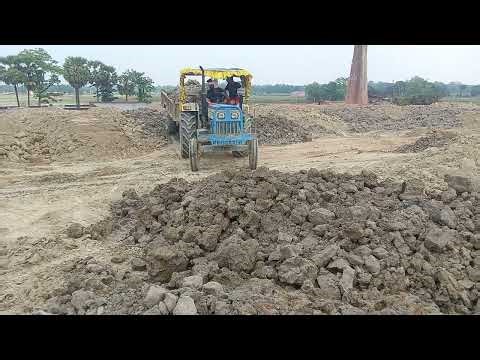 JCB 3dx 💔 Backhoe Excellence Backhoe Loading mud in Mahindra Yuvo Sonalika Sikender Tractor video