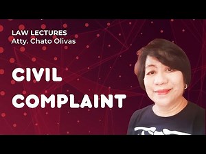 [Civil Procedure] Significance of a Complaint in an ordinary civil action (Video27).
