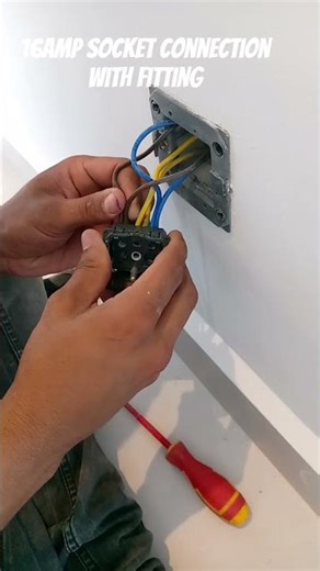 16amp socket connection with fitting kaise Karen ##