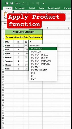 PRODUCT Function in Excel | Multiply Numbers Easily (Step-by-Step Tutorial)