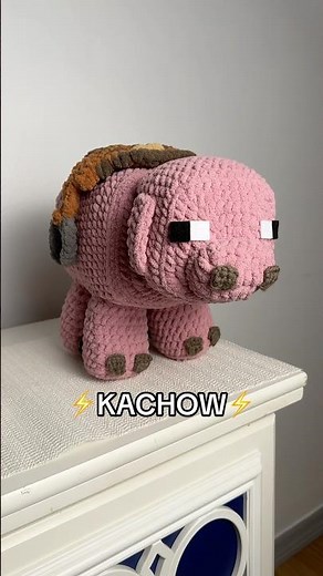 Crochet Minecraft Pig! #amigurumi #crochetplushie #minecraft