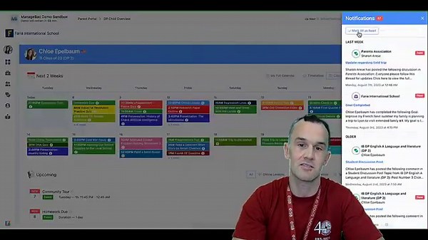 ISB Managebac for New Parents