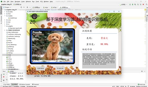 狗类识别系统讲解视频-深度学习CNN算法-python-pyqt5界面UI-带数据集-包配置