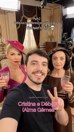 Guilherme Muniz on Instagram: "Part2 - Selfie nos bastidores com vilões icônicos da novelas brasileiras. #inteligenciaartificial #viralreels❤️ #trend #selfie #novel"