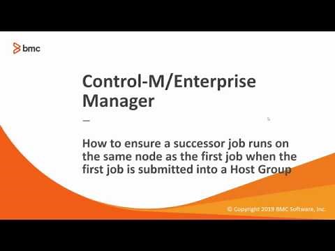 With Control-M, how to have the successor job to run on the same host in host group
