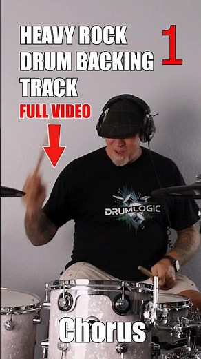 Heavy Rock Drum Backing Track #drumbackingtrack #rockbackingtrack #drumtrack