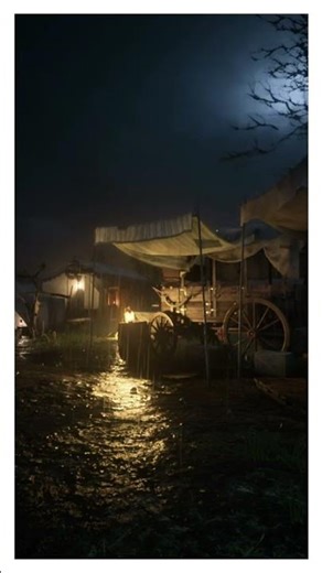 Storm Whisper Gentle lightning storm ASMR #short #rdr2