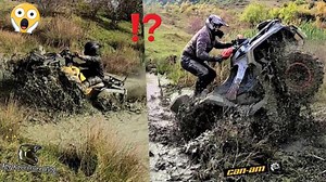 Insane Can-Am ATV mud bath ride