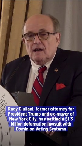 Rudy Giuliani Settles $1.3B Lawsuit Over Alleged Election Fraud.
