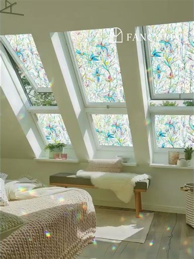 ✨ FancyFix Stained Glass Window Film | Add Subtle Elegance to Everyday Spaces🌸🌸