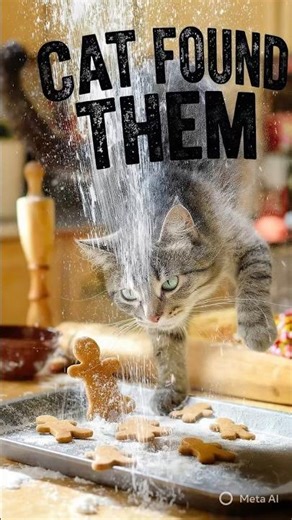 CCTV: Cat Discovers Living Gingerbread… Chooses Violence 😂🐱🍪