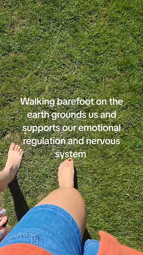 It's not "WOO WOO!" it's CONNECTION 👣 Barefoot walking on grass, soil, sand, snow, etc. stimulates our senses, creating memories and forming connections in our brains, which produce and release calm and happy feelings. Every time we ground ourselves in this way, our nervous system remembers and gradually regulates our mind and body. #EmotionalBalance #GroundingPractice #barefoot #earthing #HolisticHealing #holisticwellbeing | Seasons nature connection