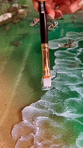 Crafting Miniature Waves with Modpodge Gloss Glue
