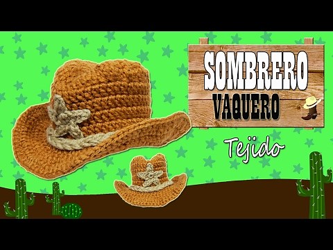 Sombrero Vaquero tejido a crochet | TODAS LAS TALLAS