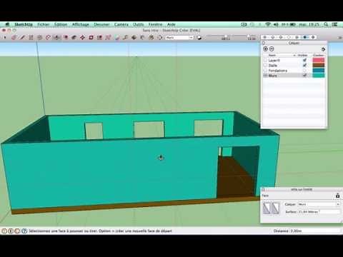 Tutorial Sketchup : dessiner sa maison N°1 : fondations et murs