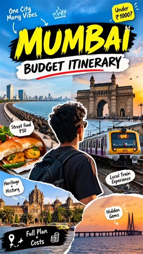 Mumbai Budget Trip Under ₹1000 | Mumbai 1 Day Itinerary | Mumbai Travel Guide #guidetrip #mumbai