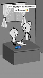 4.5K views · 34 reactions | Trying to do homework with mum be like 藍#blockblast #viral #foryou #fyp #usa #relatable #humor #funny #animation | Darktales | Facebook