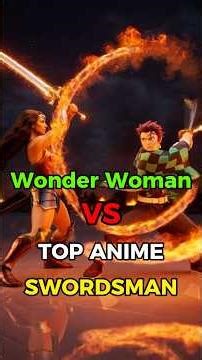 Can WonderWoman beat Anime Heroes? #wonderwoman #tanjiro #ichigo #zoro #guts #mikasa #anime #shorts