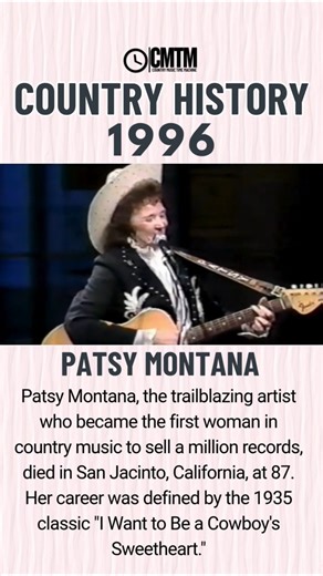 Patsy Montana - Today in history