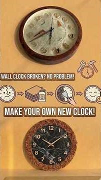 Don't Throw Your Broken Wall Clock! 😱 DIY Transformation||diy wall clocks#shorts#trending #craft