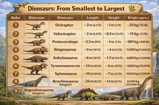 Dinosaurs are commonly grouped in a few different ways. Here are the main types of dinosaurs, with examples to make it easy to understand. 🦖 1. By Hip Structure (Scientific Classification) Saurischian dinosaurs (“lizard-hipped”) Hip bones similar to modern reptiles Includes meat-eaters and some giant plant-eaters Examples: Tyrannosaurus rex Velociraptor Allosaurus Brachiosaurus Ornithischian dinosaurs (“bird-hipped”) Hip structure similar to modern birds Mostly plant-eaters Examples: Triceratop