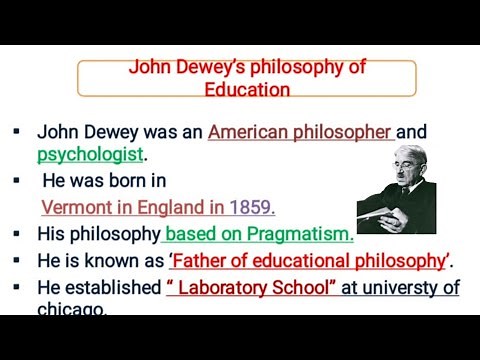 John Dewey's philosophy of Education/ for all teaching exams