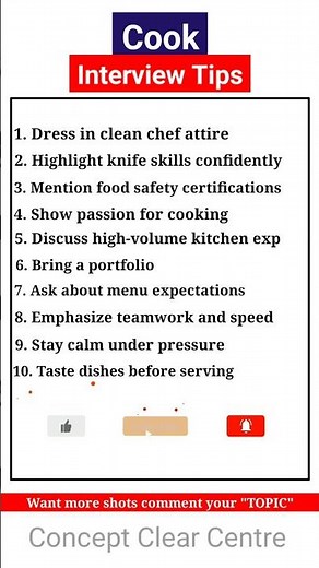 Cook Job Interview Tips | Interview Tips for Cook Job
