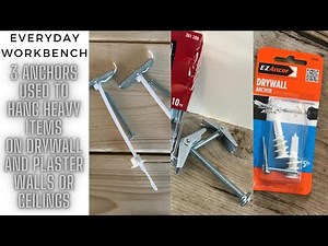 3 different anchors perfect for hanging heavy items on hollow drywall.