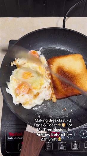 Breakfast - 3 Eggs & Toast 🍳🍞 The Kate’s Way 👩‍🍳 #breakfast #americanfood #britishfood #amsr #husband