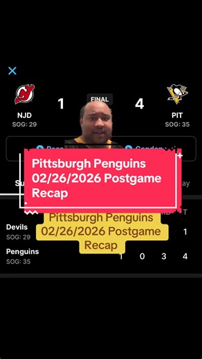 #greenscreen @Pittsburgh Penguins Pittsburgh Penguins 02/26/2026 Postgame Recap #pittsburghpenguins #nhl #hockey #sports