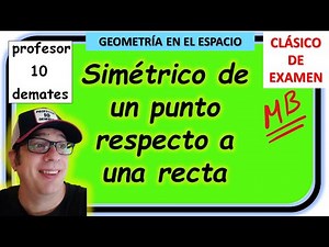 Symmetrical of a point with respect to a straight line 01 solved exercises