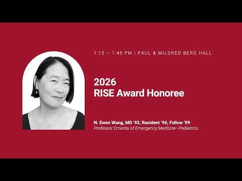 RISE Award Honoree N. Ewen Wang, MD