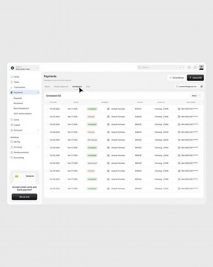 Modern Fintech SaaS Payments Dashboard UI Design | Admin Panel & Transaction Management System